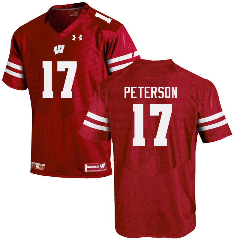 Wisconsin Badgers Men's #17 Darryl Peterson NCAA Under Armour Authentic Red College Stitched Football Jersey HB40Q54XY